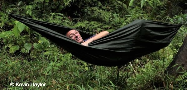 Kevin Hayler resting up in a hammock. Gunung Leuser National Park