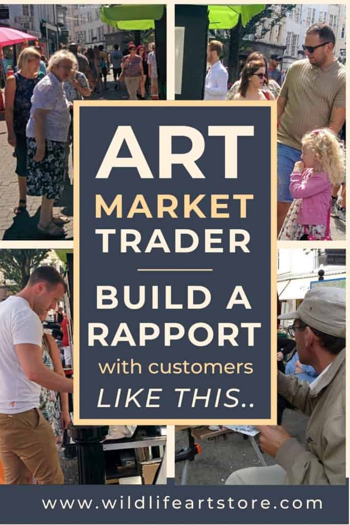 How to build rapport with your collectors. Art market trading images for Pinterest