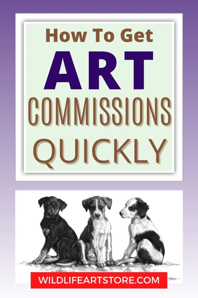 How to get art commissions. A Pinterest Pin