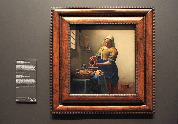 The Milkmaid by Johannes Vermeer in the Rijksmusuem