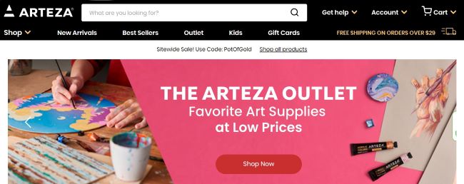 arteza art supplies online