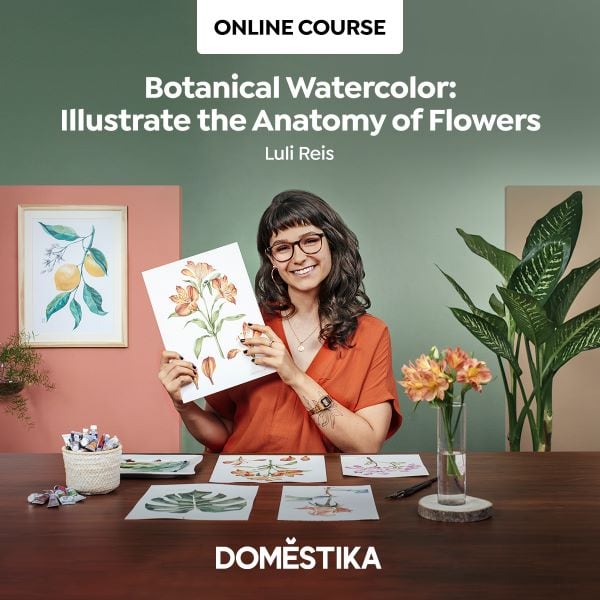 Botanical watercolor: illustrate the anatomy of flowers