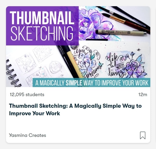 Thumbnail sketching for beginners on Skillshare