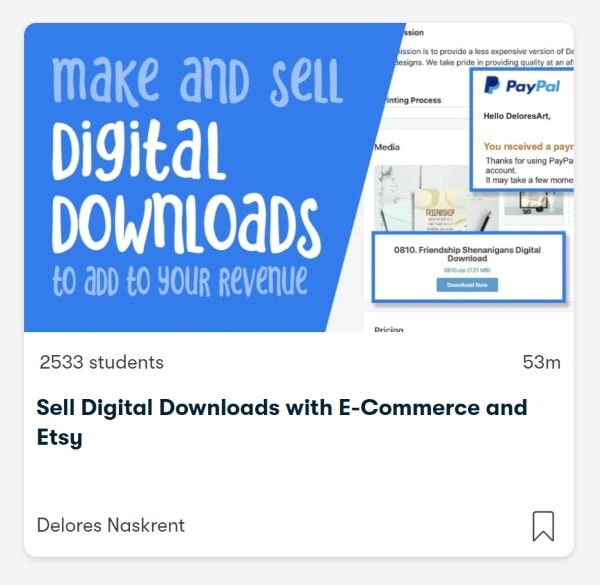 Make and sell digital downloads on skillshare