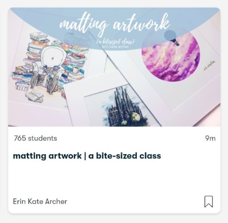 Matting artwork: a bite-size class on Skillshare