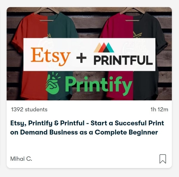 print on demand with etsy with a Skillshare course