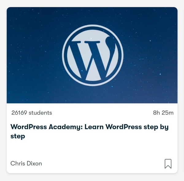 wordpress academy. learn wordpress step by step. Learn it on Skillshare