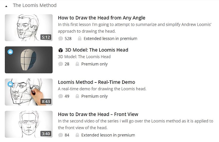 Drawing a head using the Loomis method by Proko
