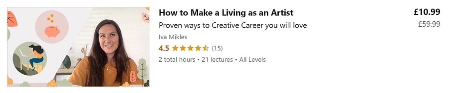 How to make a living as an artist by Iva Mikles on Udemy