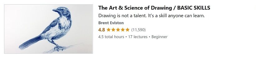 The art and science of Drawing by Brent Eviston on Udemy