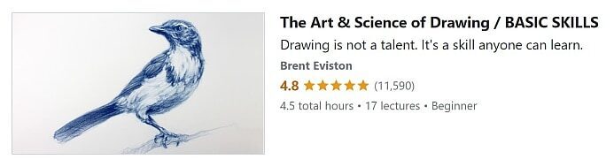 The art and science of Drawing by Brent Eviston on Udemy