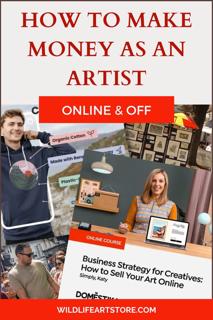 19 Ways to Make Money as an Artist Online and Off: No Fluff! Pinterest Pin