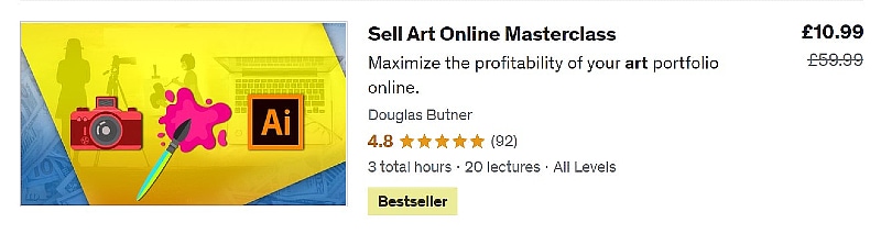 Sell art online masterclass Udemy course