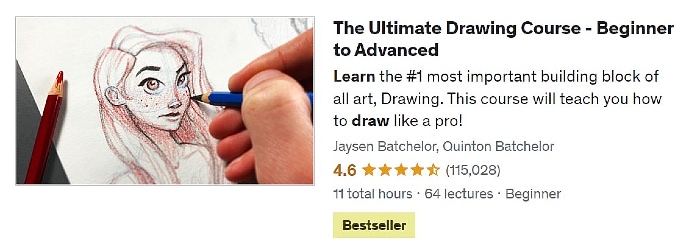 Ulimate drawing course on Udemy