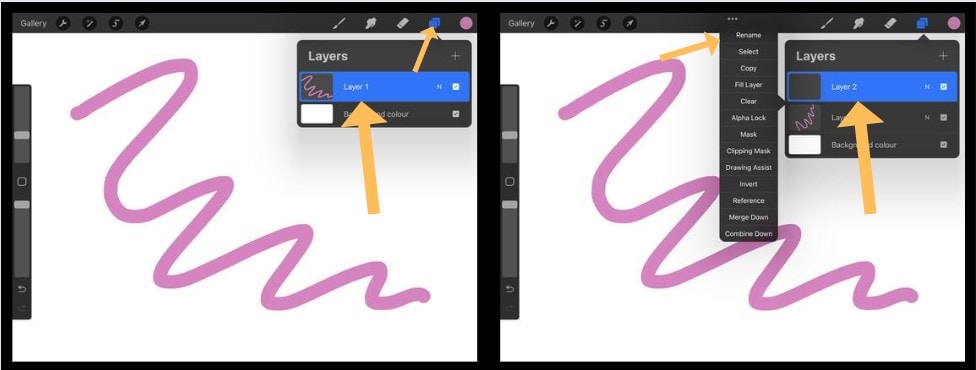 how to make a new layer in Procreate