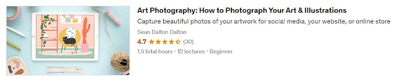 Art Photography: How to photograph your art and illustrations on Udemy