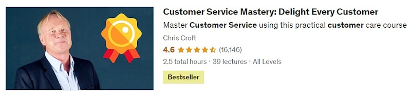 Customer Service Mastery: Deight Every Customer with Chris Croft on Udemy