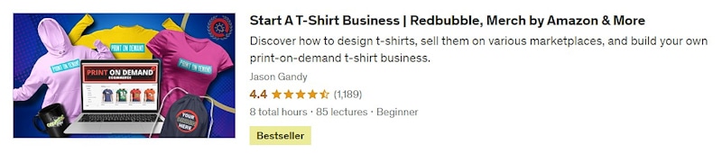 Start A T-Shirt Business  Redbubble, Merch by Amazon & More on Udemy